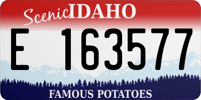 ID license plate E163577