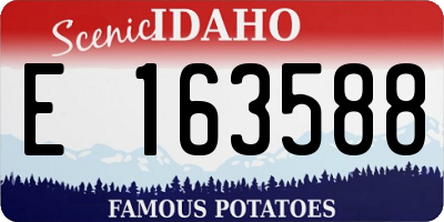 ID license plate E163588