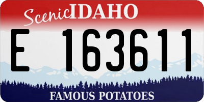 ID license plate E163611