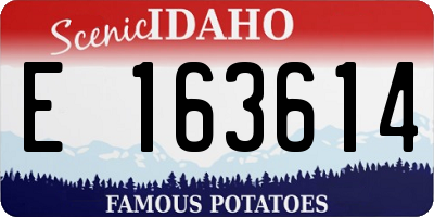 ID license plate E163614