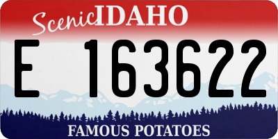 ID license plate E163622