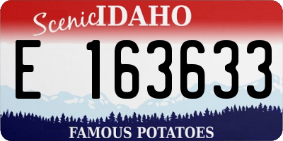 ID license plate E163633