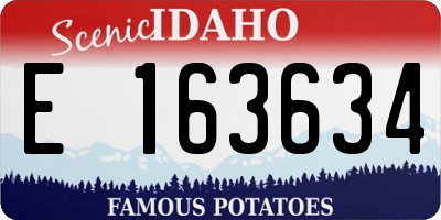 ID license plate E163634