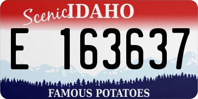 ID license plate E163637