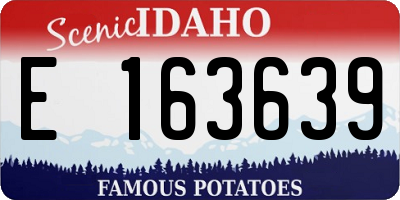 ID license plate E163639