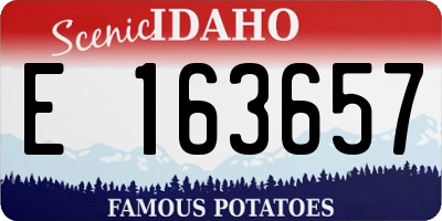 ID license plate E163657