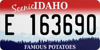 ID license plate E163690