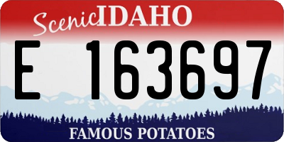 ID license plate E163697