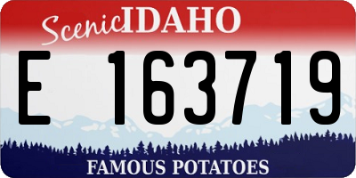 ID license plate E163719