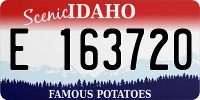 ID license plate E163720