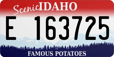 ID license plate E163725