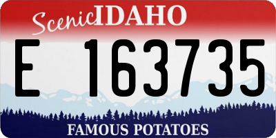 ID license plate E163735