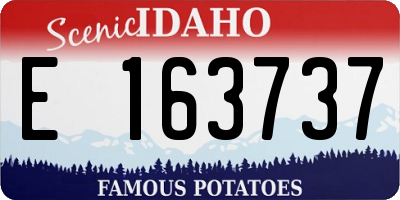 ID license plate E163737
