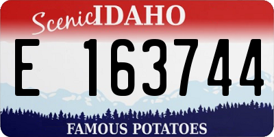 ID license plate E163744