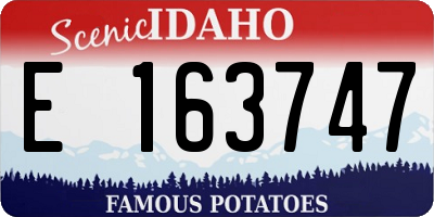 ID license plate E163747