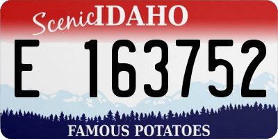 ID license plate E163752