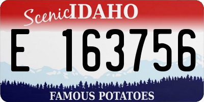 ID license plate E163756
