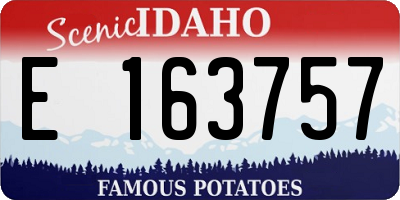 ID license plate E163757