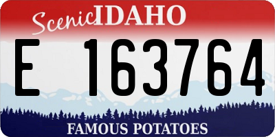 ID license plate E163764