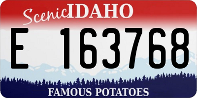 ID license plate E163768
