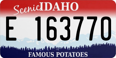 ID license plate E163770