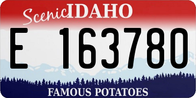 ID license plate E163780