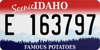 ID license plate E163797
