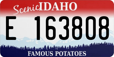 ID license plate E163808