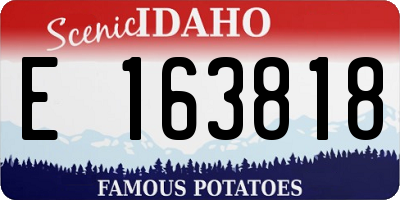 ID license plate E163818