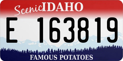 ID license plate E163819