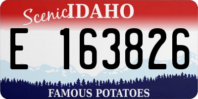 ID license plate E163826
