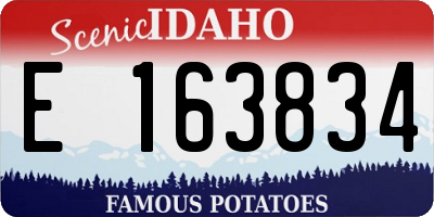 ID license plate E163834