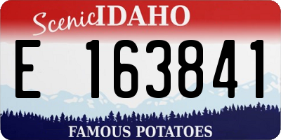 ID license plate E163841