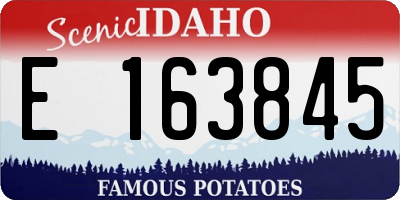 ID license plate E163845