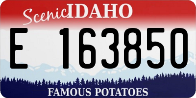 ID license plate E163850