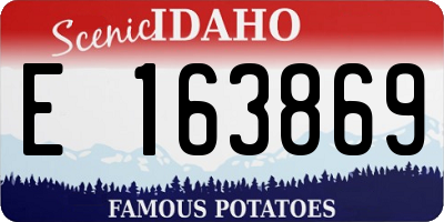 ID license plate E163869