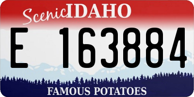 ID license plate E163884