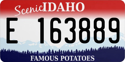 ID license plate E163889