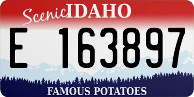 ID license plate E163897