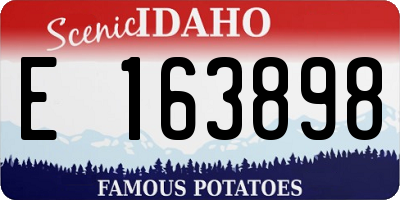 ID license plate E163898