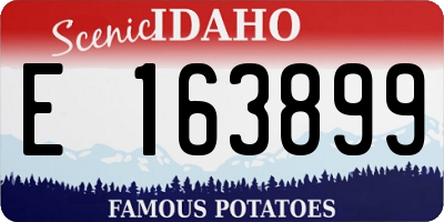 ID license plate E163899