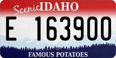 ID license plate E163900