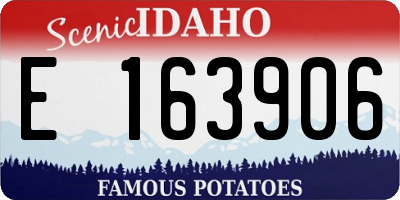 ID license plate E163906