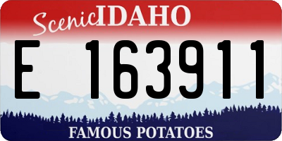 ID license plate E163911