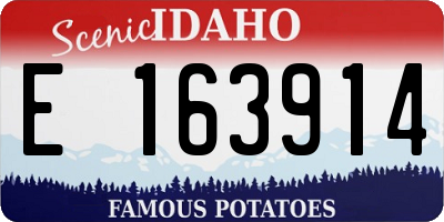 ID license plate E163914