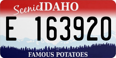 ID license plate E163920