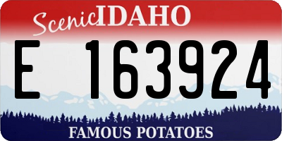 ID license plate E163924
