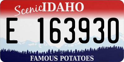 ID license plate E163930