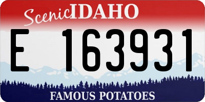 ID license plate E163931