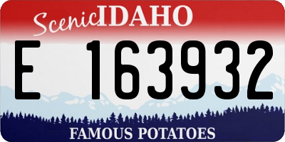 ID license plate E163932